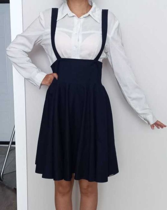 школьная юбка на лямках glasman