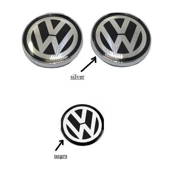 set 4 capace vw 60mm din plastic pentru jante aliaj