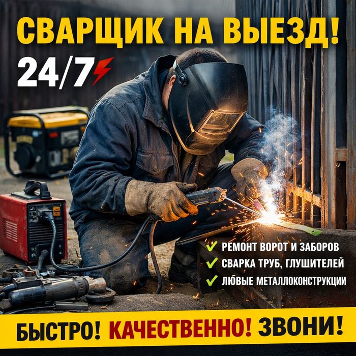 Сварщик 24/7 на выезд