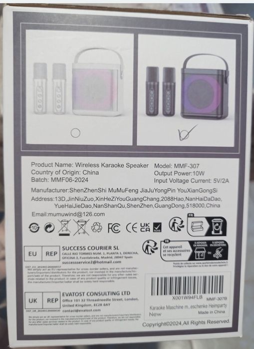 Aparat de karaoke, aparat de karaoke portabil cu microfoane wireless p