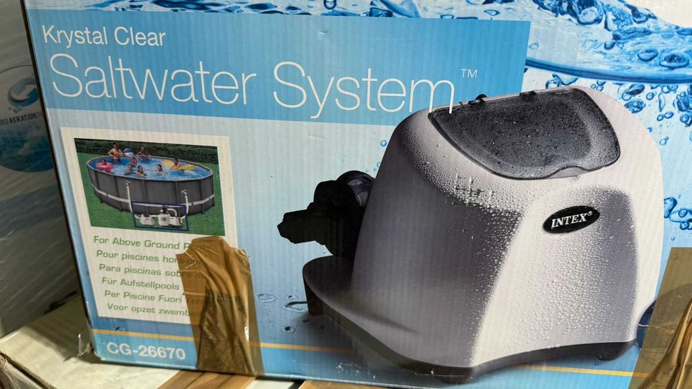 Piscină Intex Ultra Frame 5.49x2.74x1.32m + pompă cu filtru de nisip + sistem apă sărată