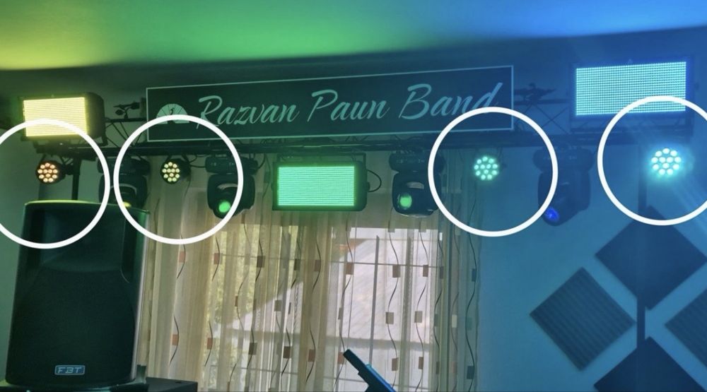 Set 4 Lumini Eurolite LED Party TCL Spot + Controller Dmx Audibax