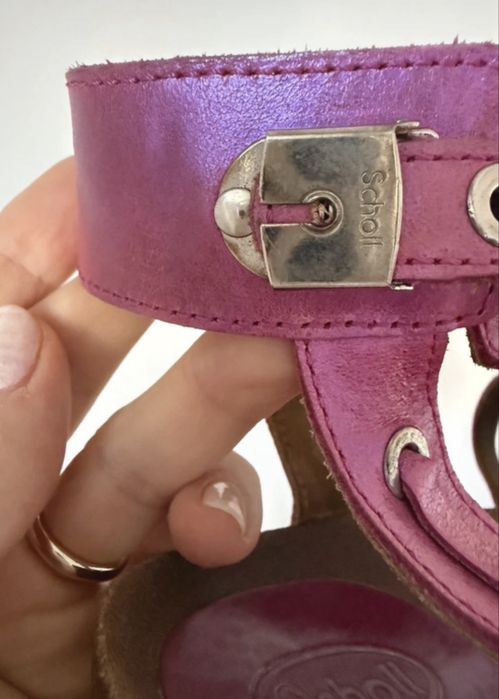 Sandale Scholl/ piele roz sidefat/ 37
