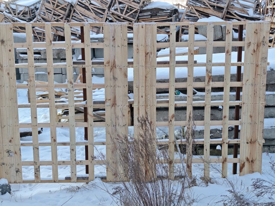 деревянные секции на забор