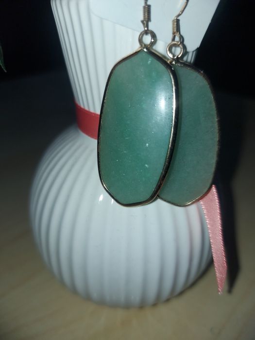 Cercei argint cu aventurin