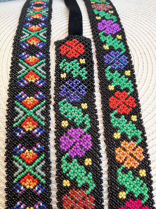 Cordon, brâu tradițional mărgele tricolor