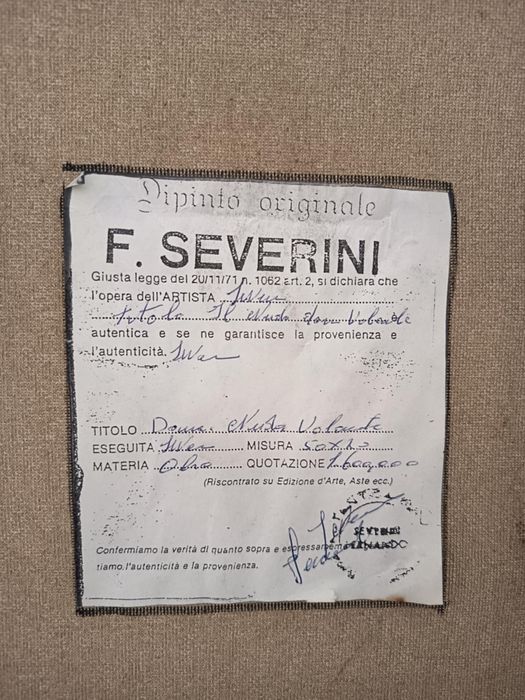 Tablou Vechi Nud Original Fernando Severini Cu Ceritifact