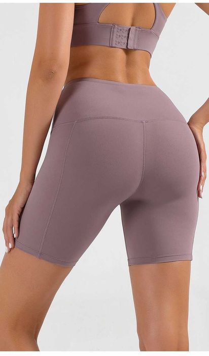 Colanti scurti Mov cu buzunar pentru Fitness, Yoga, M/38 INTL