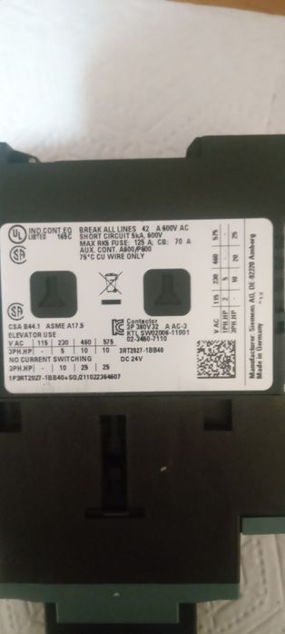 Contactori Siemens 3rt2027,3rt2025-1bb4r, si3th40,3rt1017,3rh1140,3rr2