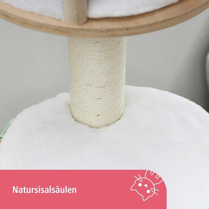 Дърво, къща, катерушка за котки Kerbl Dolomit, 168 см, бяло