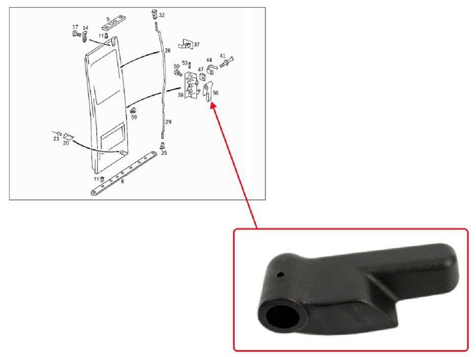 Вътрешна Дръжка за Mercedes / Vw