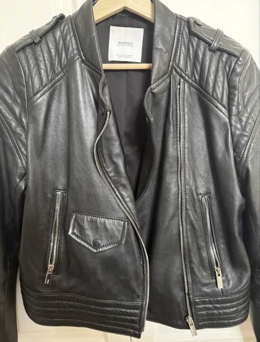 Кожанная куртка Манго, оригинал, пуховик