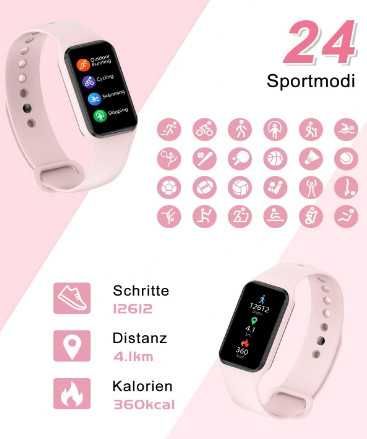 Смарт часовник IOWODO, монитор на здраве, фитнес тракер