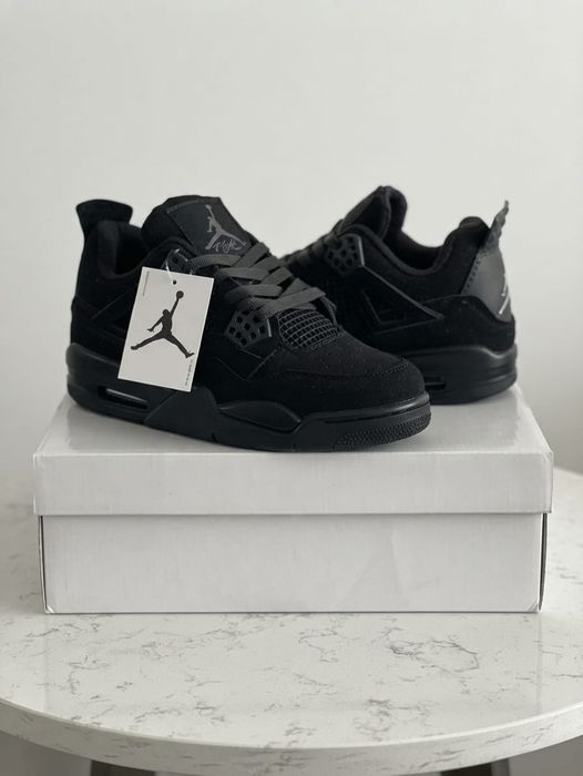 Adidasi Jordan 4 Retro Black - Adidasi Fete Baieti
