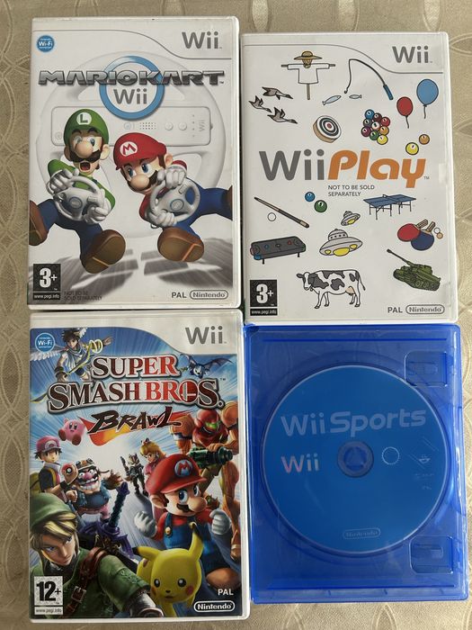 Nintendo Wii с 4 игри