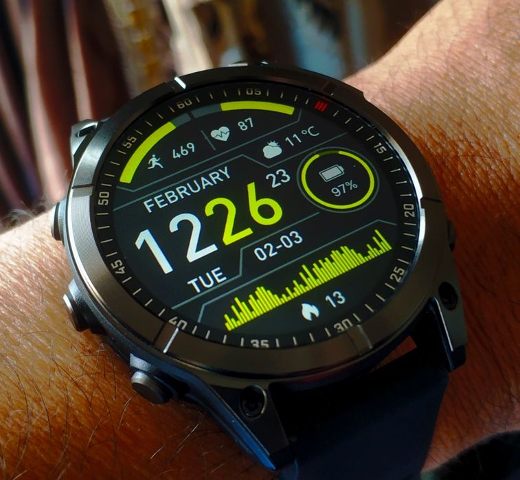 GS(Garmin) Fenix 8 . 1.43mm.Black.