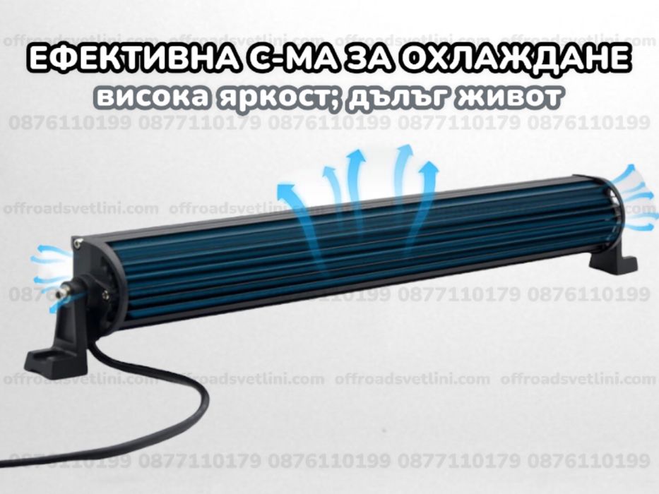 7D ИЗВИТ LED BAR 360W 56CM ЛЕД БАР За Джип Камион Микробус