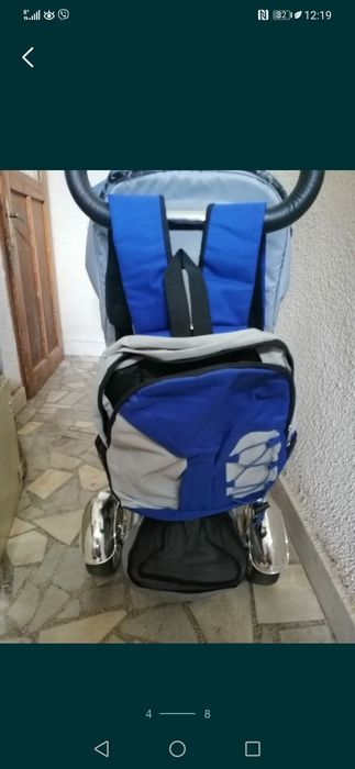 Нова синя раничка с множество джобчета и стабилни дръжки за инструмент