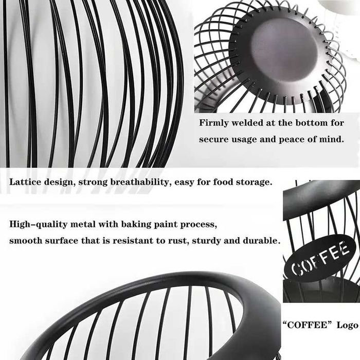 Органайзер Метална поставка за кафе капсули за Nespresso Dolce Gusto