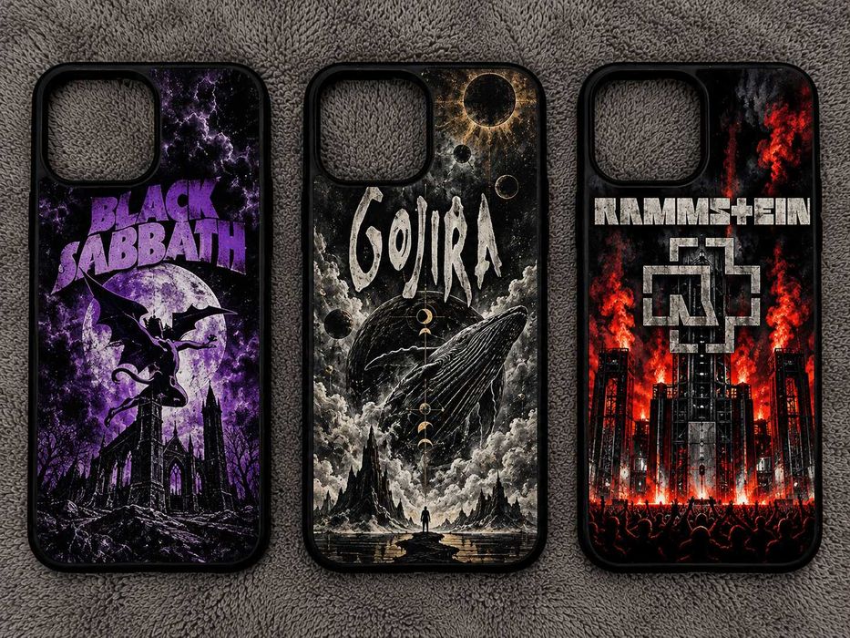 Премиум кейсове за Айфон с вашата любима рок/метъл група iPhone 14/15/16/17 pro, pro max / възможна персонализация / супер подарък