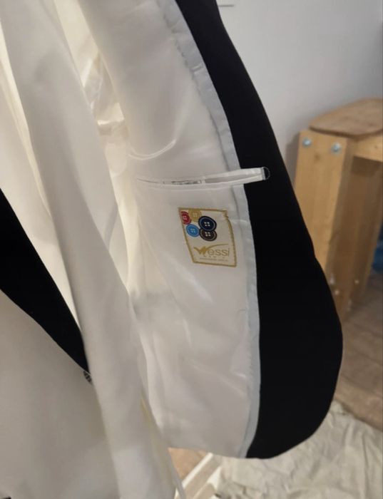 Sacou alb de vara smart casual