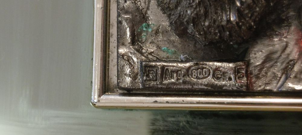 Set tablouri argint rama lemn cu oglinda