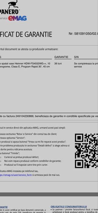 Masina de spalat vase Heinner HDW-FS4552WE++, 10 Seturi, 5 programeP