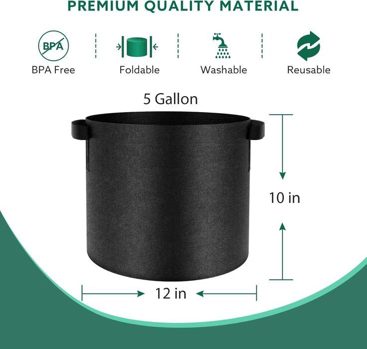 Set de 5 saci pentru cultura plante 38L cu manere