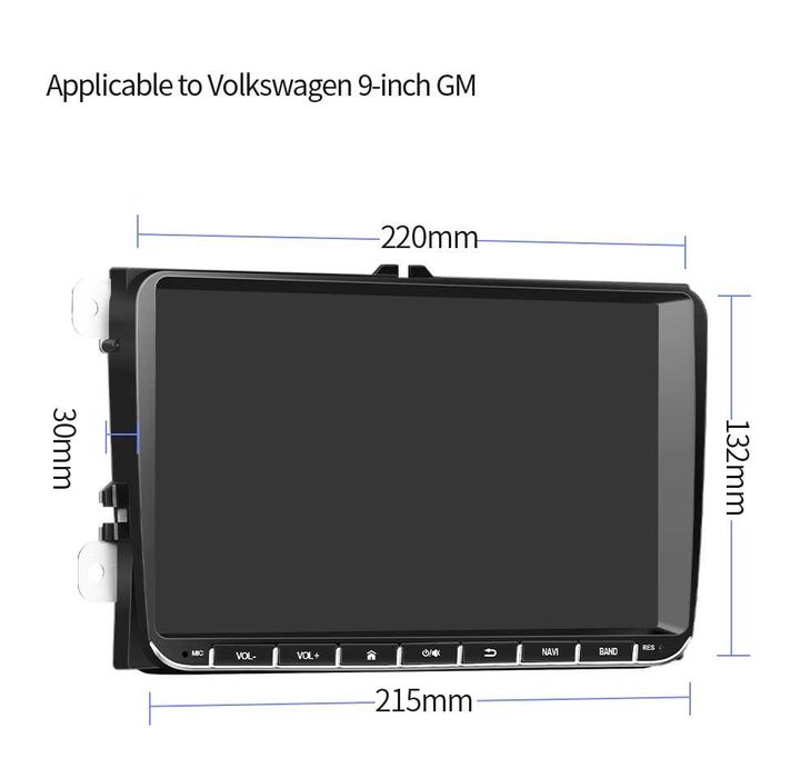 VW 9” 2-DIN мултимедия с Android 14  Volkswagen*Skoda 4GB RAM/64GB ROM