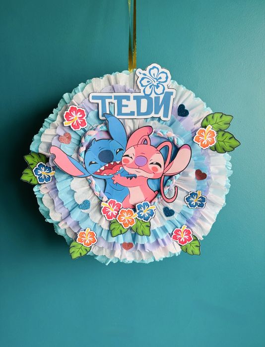 Стич и Анджела пинята Stitch Розов стич