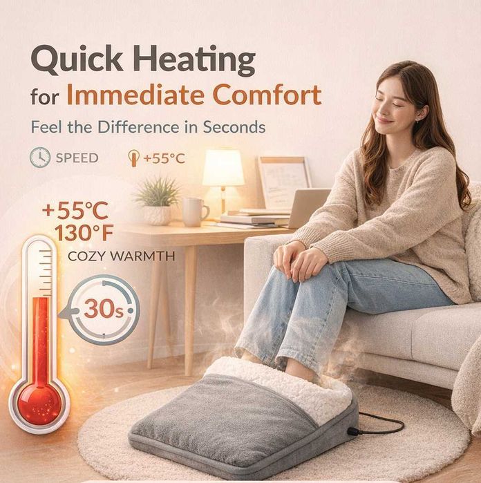 Perna electrica pentru picioare corp incalzire rapida alimentare USB