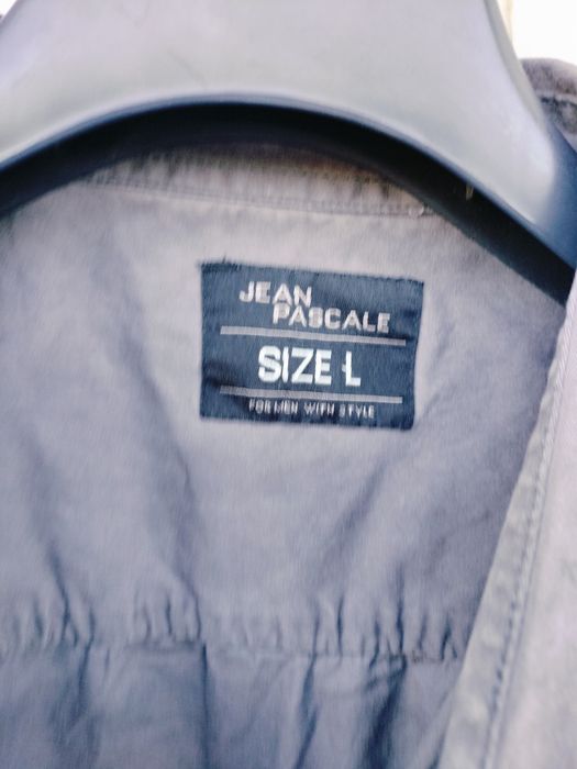 Cămașă bărbați Jean Pascale cu imprimeu vintage / military – Gri, Mărime L