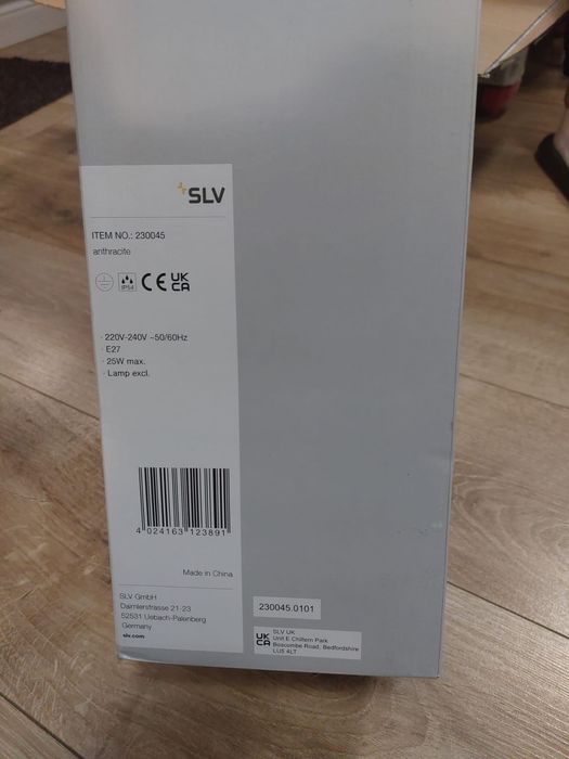 Lampa Exterior SLV Meridian Box,antracit ,E27