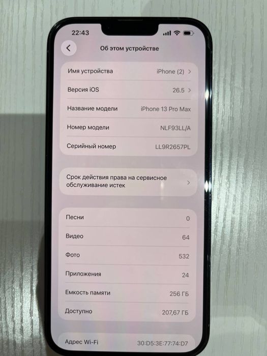 Iphone 13pro max LLA