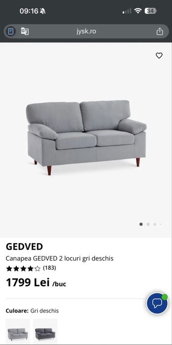 Canapele GEDVED Jysk in stare excelenta