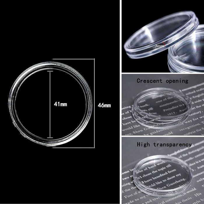 60 Capsule monede de 41 mm, de 8 dimensiuni 18/20/22/25/27/30/39/41