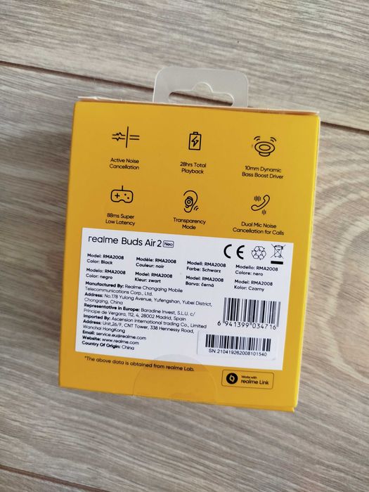 Слушалки realme Buds Air 2