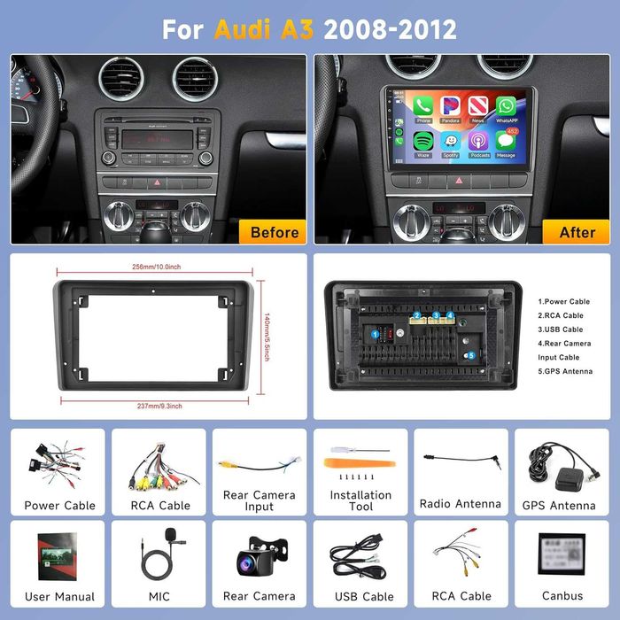 Navigatie Audi A3 S3 RS3 8P 8VS 8PA