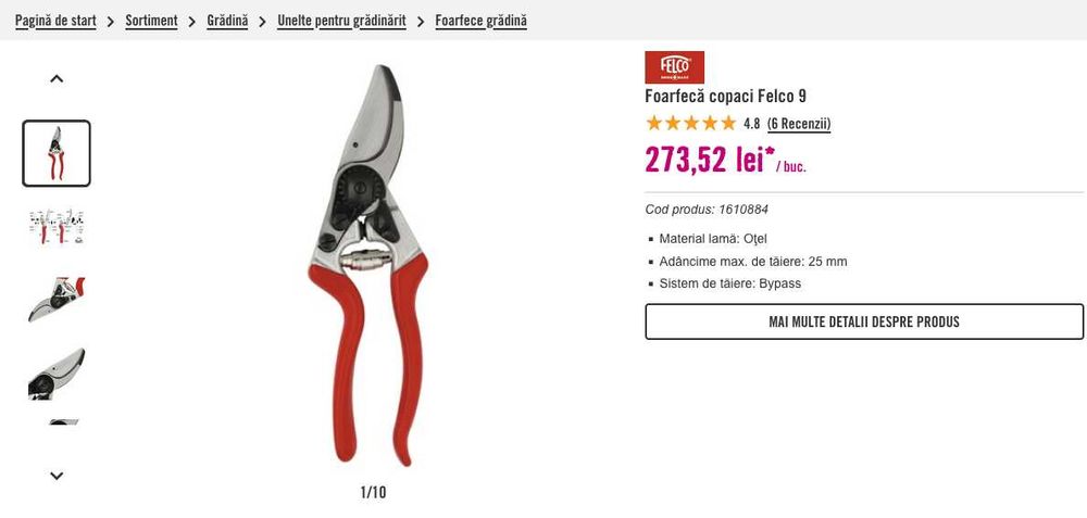 FELCO 2 9 Foarfeca profesionala