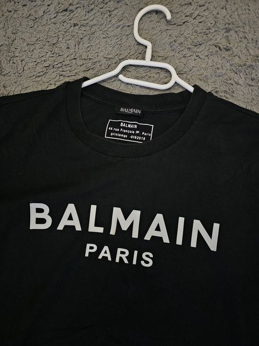 Tricou Balmain Paris Black White Logo – Mărimea S