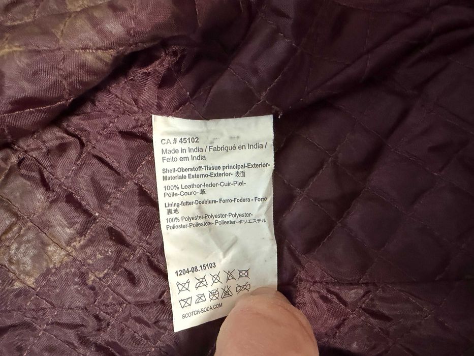 ''Scotch & Soda''оригинално мъжко виндидж кожено яке Л размер