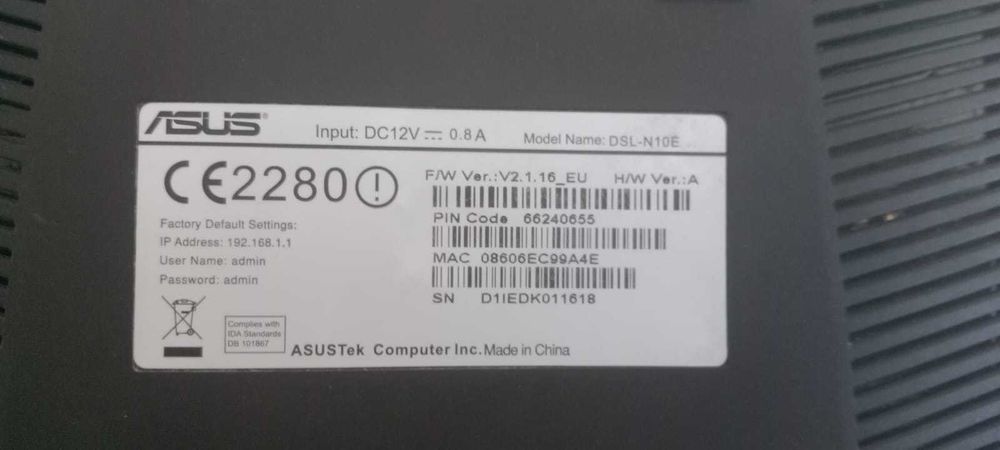 Wi-Fi модем ASUS DSL-N10E