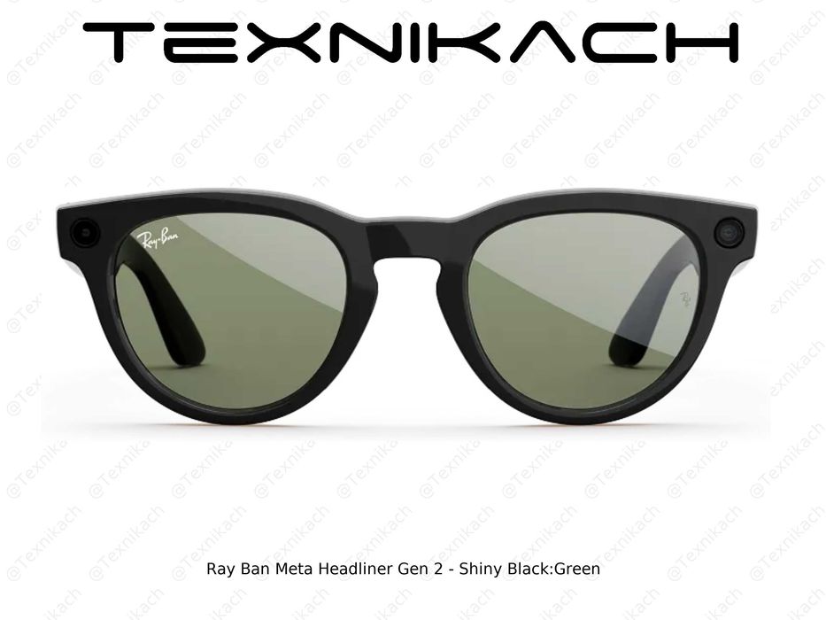 Ray Ban Meta Headliner Gen 2 - Shiny Black/Green • Доставка
