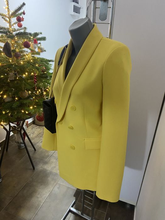 Sacou drept cu guler smoching Zara ZW