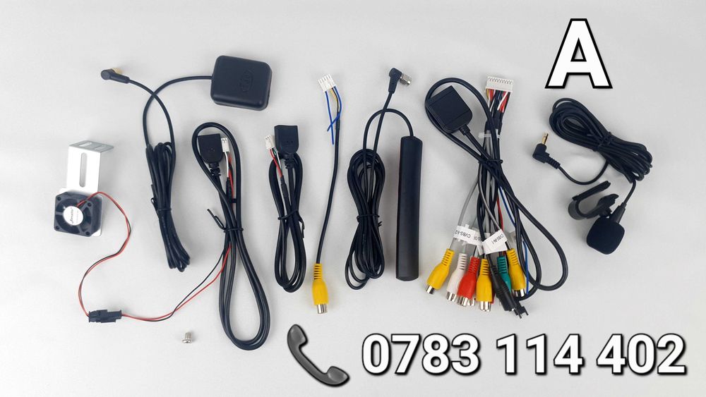 Set Cabluri-Adaptoare Pt Navigatie Android-GPS-Mic-4G-Cooler-USB-Video