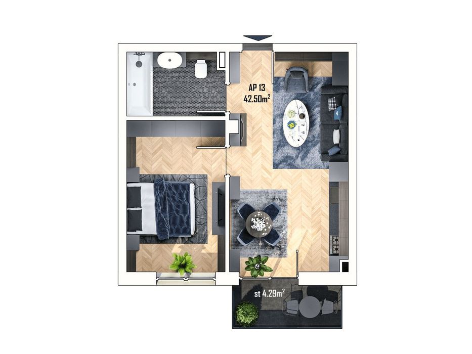 2 camere | Estimo Park | Etaj 2 | Personalizezi Tu Finisajele