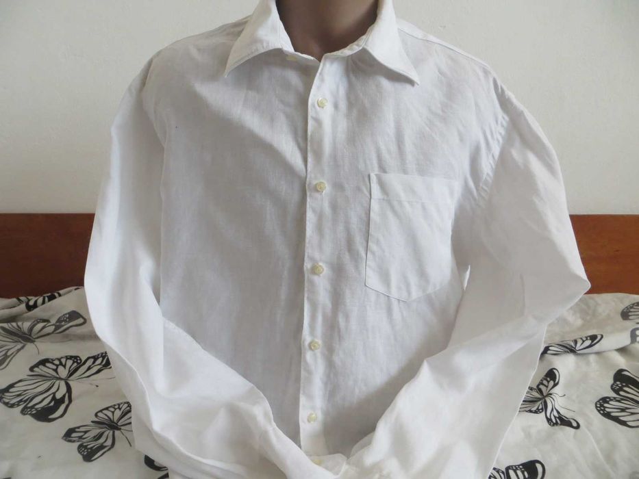 Мъжки ленени ризи с дълъг ръкав Olly Gan, Zara,  Benetton