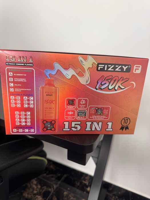 Vape Fizzy 150000 150k cu 4 arome combinabile 15 in 1, cel mai bun