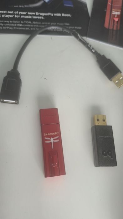 Placa sunet DAC Audioquest dragonfly red + audioquest jitterbug