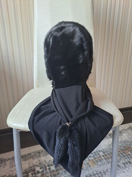 Норковый платок шаль